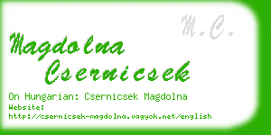 magdolna csernicsek business card